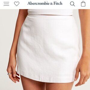 White Abercrombie Linen Skirt